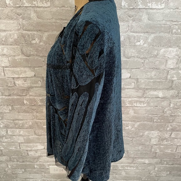 Chico’s Cutout Chenille Jacket - Picture 2 of 5